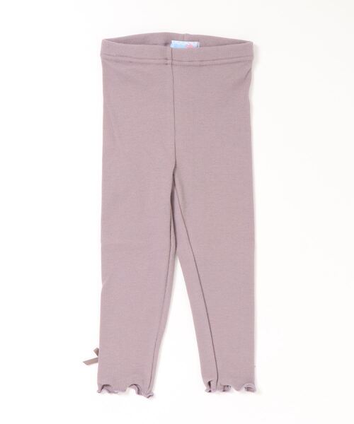 Catherine Cottage（キャサリンコテージ）の「メロウフリルリブレギンス（レギンス/スパッツ・キッズ・ライトグレー/グリーン/アイボリー/サンドグレー/グレイッシュブルー/ブラック/グレー/ライラック/スモークピンク/ネイビー/チャコールグレー・90/100/110/120/130/140/150）」の10枚目の写真