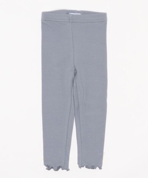 Catherine Cottage（キャサリンコテージ）の「メロウフリルリブレギンス（レギンス/スパッツ・キッズ・ライトグレー/グリーン/アイボリー/サンドグレー/グレイッシュブルー/ブラック/グレー/ライラック/スモークピンク/ネイビー/チャコールグレー・90/100/110/120/130/140/150）」の9枚目の写真