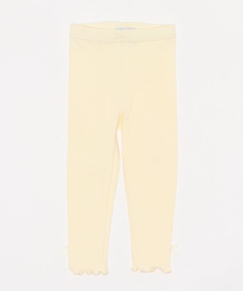 Catherine Cottage（キャサリンコテージ）の「メロウフリルリブレギンス（レギンス/スパッツ・キッズ・ライトグレー/グリーン/アイボリー/サンドグレー/グレイッシュブルー/ブラック/グレー/ライラック/スモークピンク/ネイビー/チャコールグレー・90/100/110/120/130/140/150）」の2枚目の写真