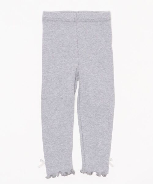 Catherine Cottage（キャサリンコテージ）の「メロウフリルリブレギンス（レギンス/スパッツ・キッズ・ライトグレー/グリーン/アイボリー/サンドグレー/グレイッシュブルー/ブラック/グレー/ライラック/スモークピンク/ネイビー/チャコールグレー・90/100/110/120/130/140/150）」の5枚目の写真