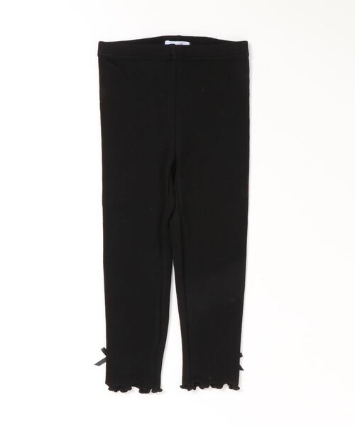 Catherine Cottage（キャサリンコテージ）の「メロウフリルリブレギンス（レギンス/スパッツ・キッズ・ライトグレー/グリーン/アイボリー/サンドグレー/グレイッシュブルー/ブラック/グレー/ライラック/スモークピンク/ネイビー/チャコールグレー・90/100/110/120/130/140/150）」の3枚目の写真