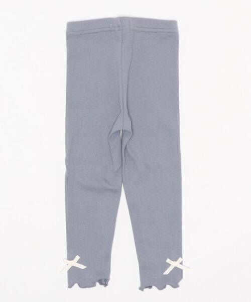 Catherine Cottage（キャサリンコテージ）の「メロウフリルリブレギンス（レギンス/スパッツ・キッズ・ライトグレー/グリーン/アイボリー/サンドグレー/グレイッシュブルー/ブラック/グレー/ライラック/スモークピンク/ネイビー/チャコールグレー・90/100/110/120/130/140/150）」の12枚目の写真