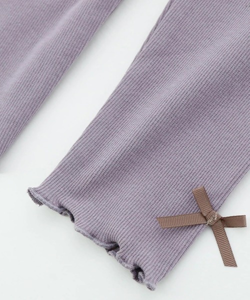 Catherine Cottage（キャサリンコテージ）の「メロウフリルリブレギンス（レギンス/スパッツ・キッズ・ライトグレー/グリーン/アイボリー/サンドグレー/グレイッシュブルー/ブラック/グレー/ライラック/スモークピンク/ネイビー/チャコールグレー・90/100/110/120/130/140/150）」の16枚目の写真