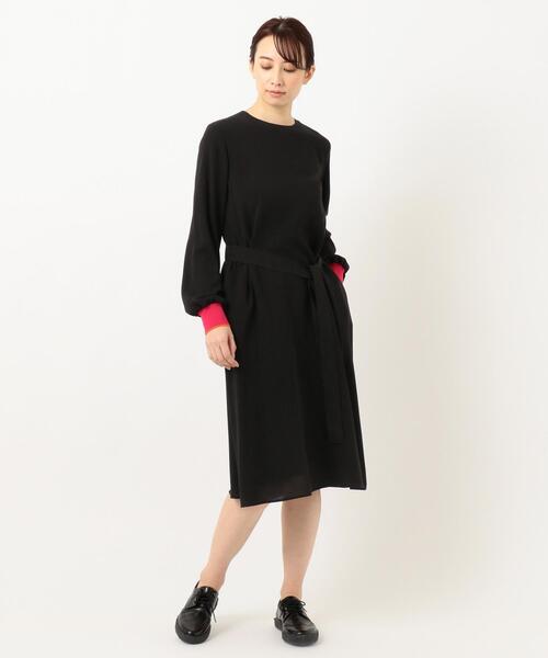 Paul Smith★ポールスミス黒 洗える Vネック 半袖ワンピース 38 M Paul Smith☆ポールスミス黒 洗える Vネック 半袖ワンピース 38 M