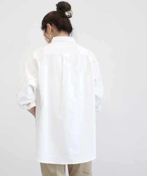 AMERICAN HOLIC（アメリカンホリック）の「綿ビエラベーシックシャツ ＊（シャツ/ブラウス・レディース・ライトグレー/オフホワイト/ピンク/イエロー/ネイビー/チェック/ホワイト系その他6/ブルー系その他6・MEDIUM/LARGE）」の10枚目の写真