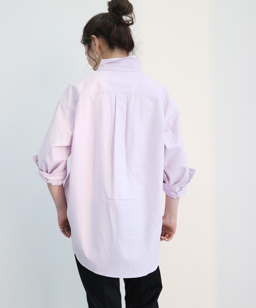 AMERICAN HOLIC（アメリカンホリック）の「綿ビエラベーシックシャツ ＊（シャツ/ブラウス・レディース・ライトグレー/オフホワイト/ピンク/イエロー/ネイビー/チェック/ホワイト系その他6/ブルー系その他6・MEDIUM/LARGE）」の14枚目の写真