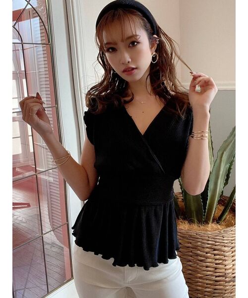 RESEXXY（リゼクシー）の「シャイニーボリュームカチューシャ（カチューシャ・レディース・ベージュ/ブラック・FREE）」の16枚目の写真