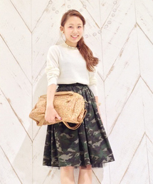 DISCOAT | 【Discoat】リバーシブルカモフラ×チュールフレアスカート(スカート)