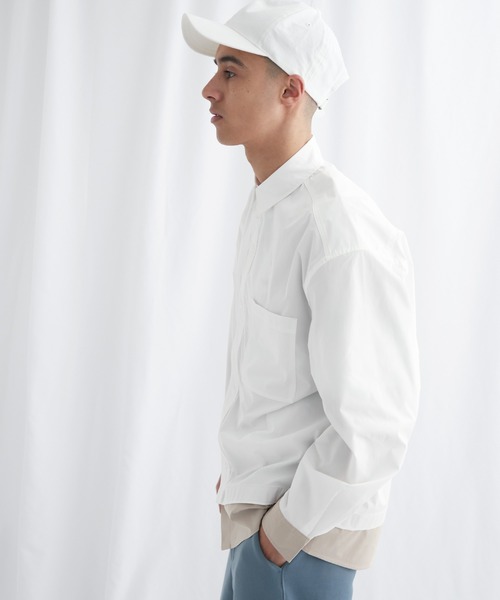 EMMA CLOTHES(エマクローズ)の「オーバーサイズ配色カラーリングレイヤードシャツ【EMMA CLOTHES/エマクローズ】(シャツ/ブラウス・メンズ・ホワイト/チャコール/モスグリーン・FREE)」の7枚目の写真