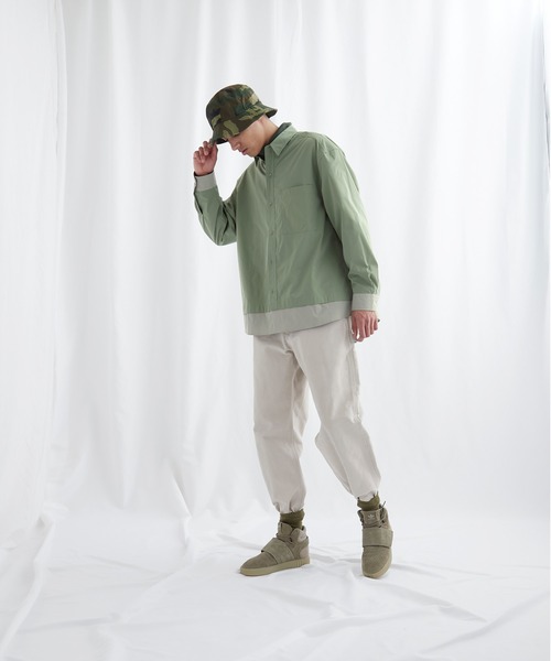 EMMA CLOTHES(エマクローズ)の「オーバーサイズ配色カラーリングレイヤードシャツ【EMMA CLOTHES/エマクローズ】(シャツ/ブラウス・メンズ・ホワイト/チャコール/モスグリーン・FREE)」の17枚目の写真