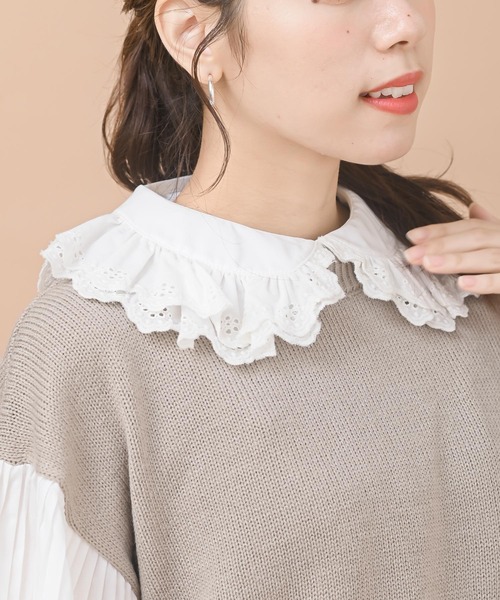 rps(アールピーエス)の「付け衿(付け襟・レディース・ホワイト系その他2/ホワイト系その他3/オフホワイト/アイボリー/ホワイト系その他4・M)」の1枚目の写真