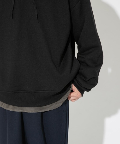 ITEMS URBANRESEARCH（アイテムズ アーバンリサーチ）の「ワッフルキーネックカットソー（Tシャツ/カットソー・メンズ・オフホワイト/チャコールグレー・LARGE/MEDIUM）」の7枚目の写真