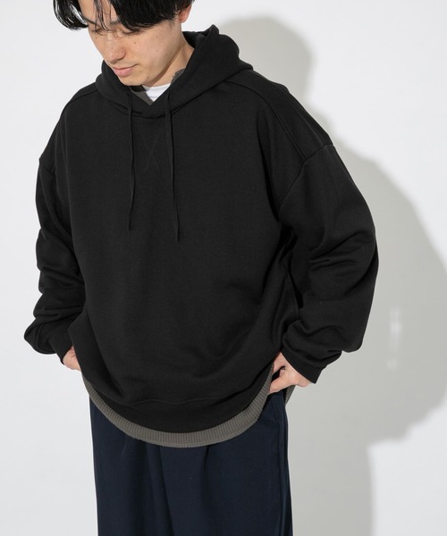 ITEMS URBANRESEARCH（アイテムズ アーバンリサーチ）の「ワッフルキーネックカットソー（Tシャツ/カットソー・メンズ・オフホワイト/チャコールグレー・LARGE/MEDIUM）」の8枚目の写真