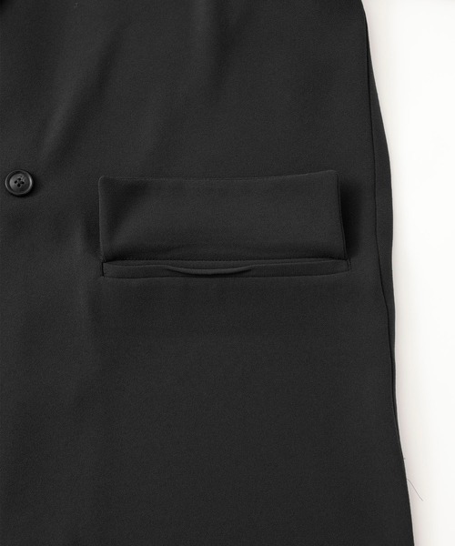 soe（ソーイ）の「【soe】EX.GEORGETTE JKT（テーラードジャケット・メンズ・ブラック/アイボリー/ネイビー・1/0）」の6枚目の写真