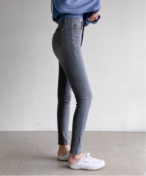 SONA（ソナ）の「SONYUNARA バンディングスキニージーンズ（デニムパンツ・レディース・グレー・SMALL/MEDIUM/LARGE）」の10枚目の写真
