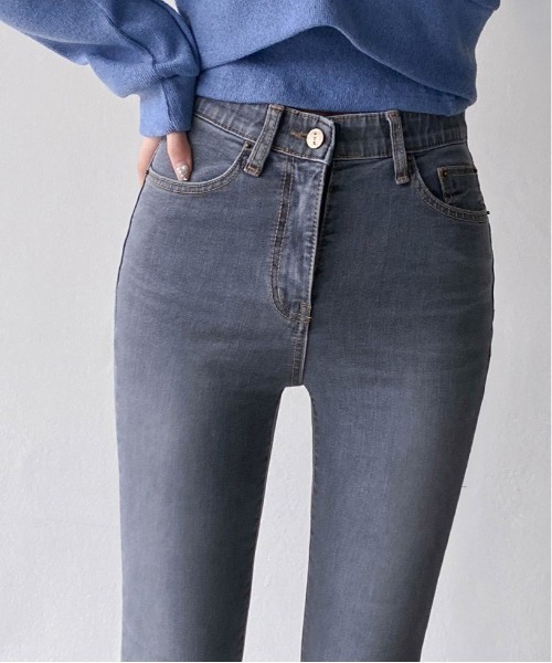 SONA（ソナ）の「SONYUNARA バンディングスキニージーンズ（デニムパンツ・レディース・グレー・SMALL/MEDIUM/LARGE）」の3枚目の写真