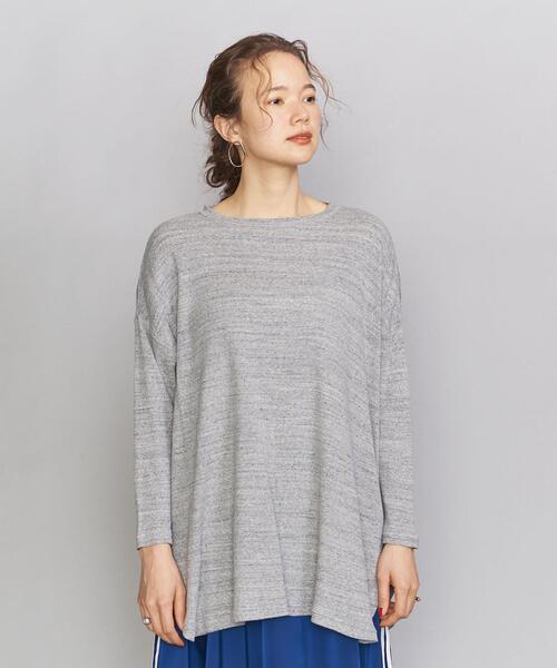 BEAUTY&YOUTH UNITED ARROWS（ビューティーアンドユースユナイテッドアローズ）の「BY コットンガーゼリブ バックスリットカットソー（Tシャツ/カットソー・レディース・オレンジ/オフホワイト/グレー・FREE）」の4枚目の写真