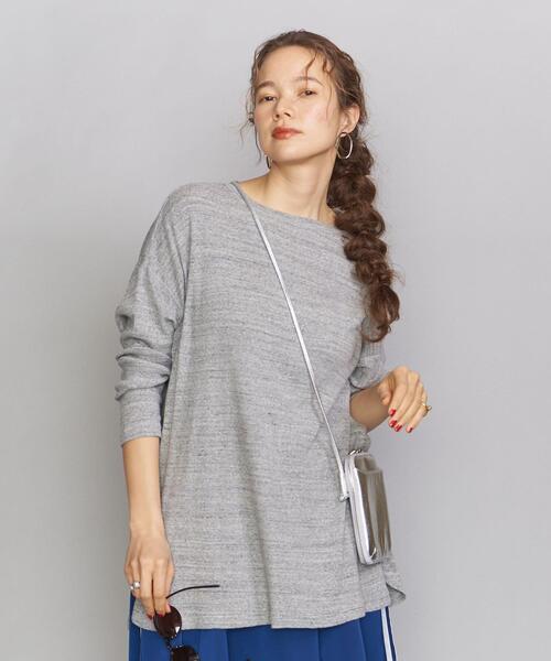 BEAUTY&YOUTH UNITED ARROWS（ビューティーアンドユースユナイテッドアローズ）の「BY コットンガーゼリブ バックスリットカットソー（Tシャツ/カットソー・レディース・オレンジ/オフホワイト/グレー・FREE）」の7枚目の写真