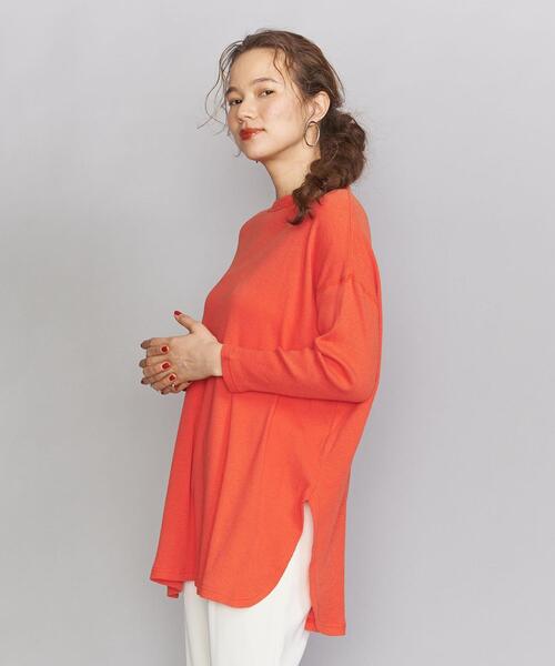 BEAUTY&YOUTH UNITED ARROWS（ビューティーアンドユースユナイテッドアローズ）の「BY コットンガーゼリブ バックスリットカットソー（Tシャツ/カットソー・レディース・オレンジ/オフホワイト/グレー・FREE）」の20枚目の写真