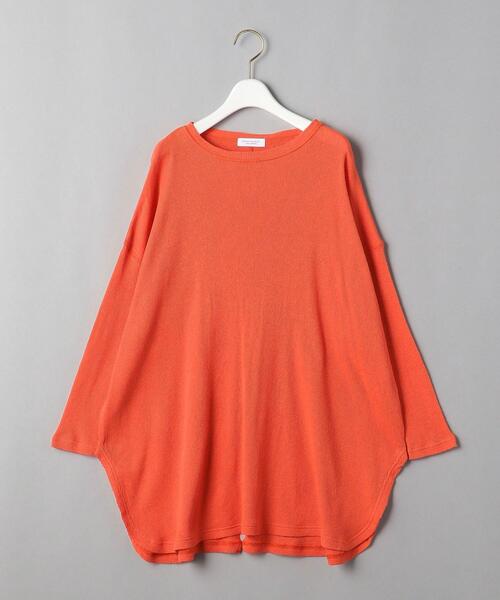 BEAUTY&YOUTH UNITED ARROWS（ビューティーアンドユースユナイテッドアローズ）の「BY コットンガーゼリブ バックスリットカットソー（Tシャツ/カットソー・レディース・オレンジ/オフホワイト/グレー・FREE）」の9枚目の写真