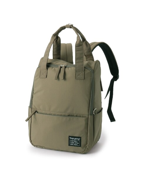 SHOO・LA・RUE（シューラルー）の「◆【軽量】自立する10ポケットリュック（バックパック/リュック・レディース・ブラック/カーキ・00）」の4枚目の写真