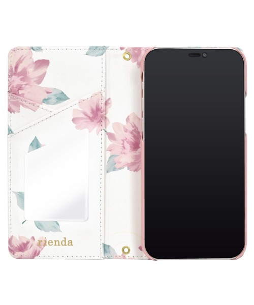 rienda（リエンダ）の「iPhone12 iPhone12Pro iPhone12mini iPhoneSE(第2世代/第3世代) iPhoneXR rienda  [プリント手帳ケース]（スマホケース/カバー・レディース・ホワイト/ブラック/ネイビー・A/C/B/E）」の16枚目の写真