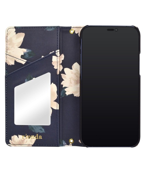 rienda（リエンダ）の「iPhone12 iPhone12Pro iPhone12mini iPhoneSE(第2世代/第3世代) iPhoneXR rienda  [プリント手帳ケース]（スマホケース/カバー・レディース・ホワイト/ブラック/ネイビー・A/C/B/E）」の21枚目の写真