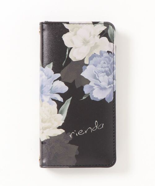 rienda（リエンダ）の「iPhone12 iPhone12Pro iPhone12mini iPhoneSE(第2世代/第3世代) iPhoneXR rienda  [プリント手帳ケース]（スマホケース/カバー・レディース・ホワイト/ブラック/ネイビー・A/C/B/E）」の9枚目の写真