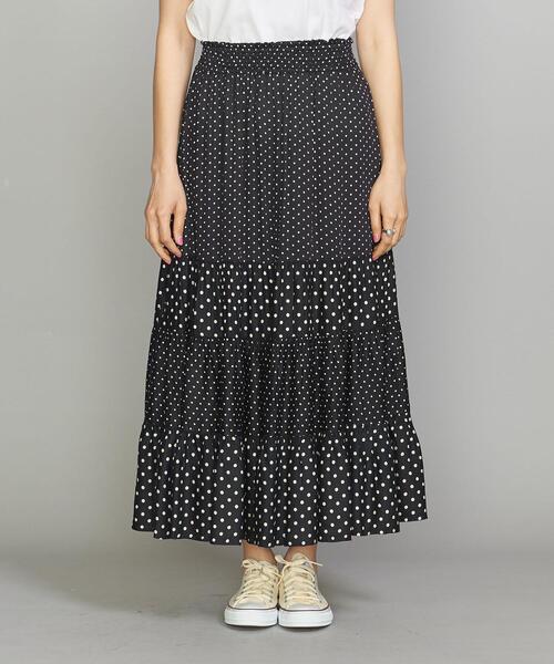 NE QUITTEZ PAS!（ヌキテパ）の「＜ne Quittez pas＞ドットプリントロングスカート（スカート・レディース・ネイビー・MEDIUM）」の9枚目の写真