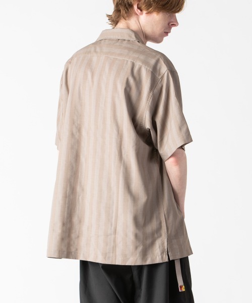 rehacer（レアセル）の「rehacer : Pale Stripe Wide Shirt / ペールワイドストライプシャツ（シャツ/ブラウス・メンズ・サックスブルー/ベージュ・LARGE/MEDIUM）」の10枚目の写真