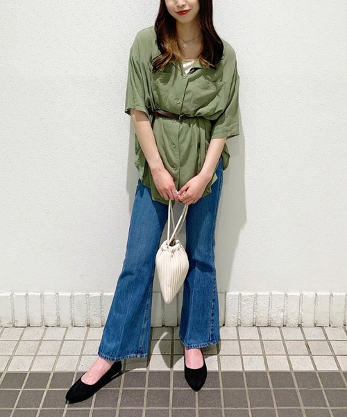 ORiental TRaffic（オリエンタルトラフィック）の「【Oriental Traffic】ポインテッドフラットパンプス（パンプス・レディース・ブラック/グリーン/ベージュ・22.5cm/24.0cm/25.0cm/26.0cm/22.0cm/23.0cm/24.5cm/25.5cm/23.5cm）」の18枚目の写真