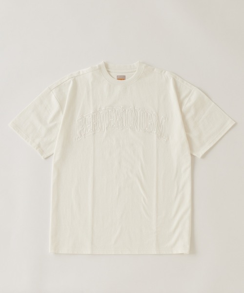 WHO'S WHO gallery（フーズフーギャラリー）の「【KOOKY'N/クーキー】ピグメントカレッジ刺繍TEE（Tシャツ/カットソー・メンズ・ホワイト/アッシュグレー/ブラック/ネイビー/レッド/グリーン・FREE）」の11枚目の写真