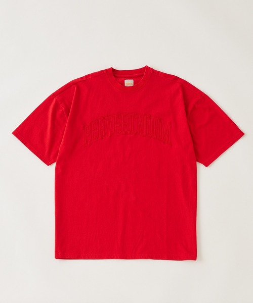 WHO'S WHO gallery（フーズフーギャラリー）の「【KOOKY'N/クーキー】ピグメントカレッジ刺繍TEE（Tシャツ/カットソー・メンズ・ホワイト/アッシュグレー/ブラック/ネイビー/レッド/グリーン・FREE）」の12枚目の写真