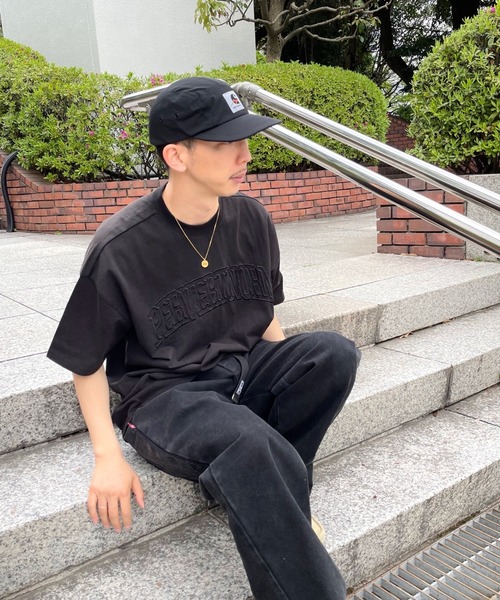 WHO'S WHO gallery（フーズフーギャラリー）の「【KOOKY'N/クーキー】ピグメントカレッジ刺繍TEE（Tシャツ/カットソー・メンズ・ホワイト/アッシュグレー/ブラック/ネイビー/レッド/グリーン・FREE）」の8枚目の写真