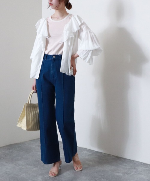 archives（アルシーヴ）の「【入荷禁止】フリルラッフルブラウス（シャツ/ブラウス・レディース・ブラック/レッド系その他/オフホワイト/シルバーグレー・MEDIUM）」の8枚目の写真