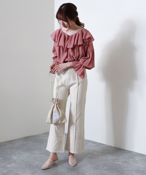 archives（アルシーヴ）の「【入荷禁止】フリルラッフルブラウス（シャツ/ブラウス・レディース・ブラック/レッド系その他/オフホワイト/シルバーグレー・MEDIUM）」の13枚目の写真