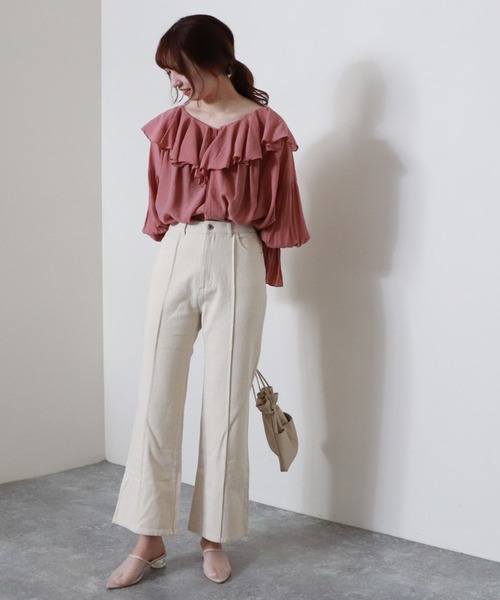 archives（アルシーヴ）の「【入荷禁止】フリルラッフルブラウス（シャツ/ブラウス・レディース・ブラック/レッド系その他/オフホワイト/シルバーグレー・MEDIUM）」の14枚目の写真