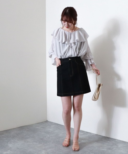 archives（アルシーヴ）の「【入荷禁止】フリルラッフルブラウス（シャツ/ブラウス・レディース・ブラック/レッド系その他/オフホワイト/シルバーグレー・MEDIUM）」の18枚目の写真