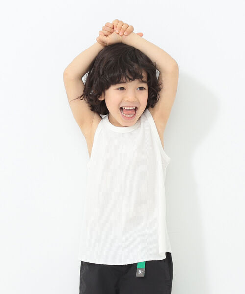 B:MING by BEAMS（ビーミングバイビームス）の「B:MING by BEAMS / サーマル タンクトップ（80~110cm）（タンクトップ・キッズ・オフホワイト/ライトグレー/ブラック・90/110/100/80）」の4枚目の写真
