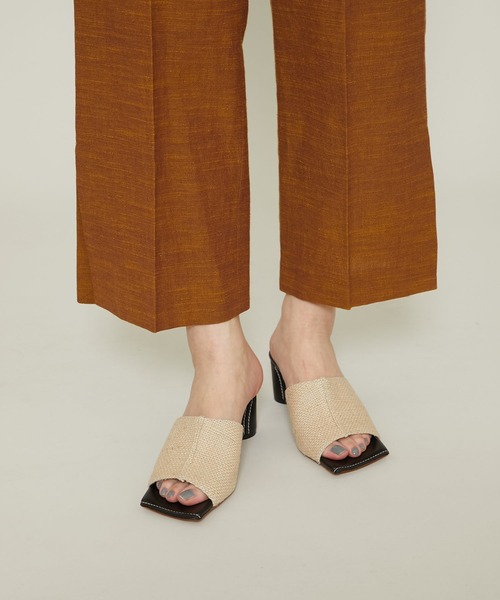 STUDIOUS SELECT（ステュディオスセレクト）の「【HENRI EN VARGO(ヘンリエンヴァーゴ)】リネンサンダル/別注Rola linen（サンダル・レディース・ブラック/カーキ・1/2/0）」の10枚目の写真