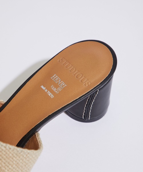 STUDIOUS SELECT（ステュディオスセレクト）の「【HENRI EN VARGO(ヘンリエンヴァーゴ)】リネンサンダル/別注Rola linen（サンダル・レディース・ブラック/カーキ・1/2/0）」の9枚目の写真