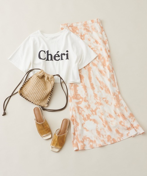 DISCOAT（ディスコート）の「発泡プリントショートTシャツ（Tシャツ/カットソー・レディース・オフホワイト/グレー/チャコールグレー・FREE）」の4枚目の写真