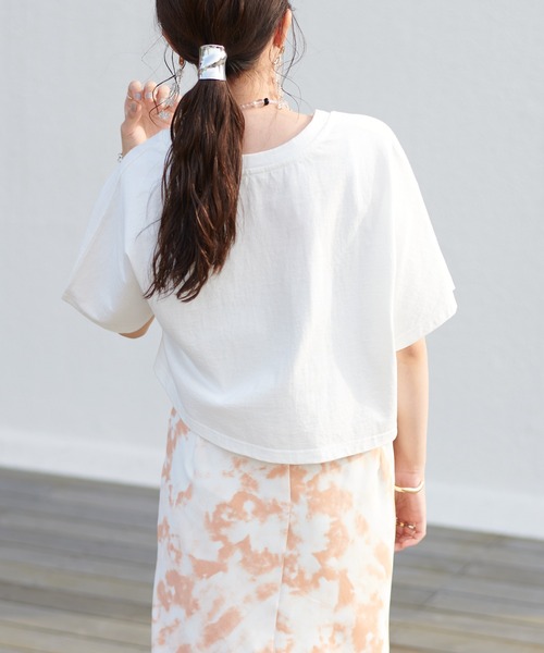 DISCOAT（ディスコート）の「発泡プリントショートTシャツ（Tシャツ/カットソー・レディース・オフホワイト/グレー/チャコールグレー・FREE）」の8枚目の写真