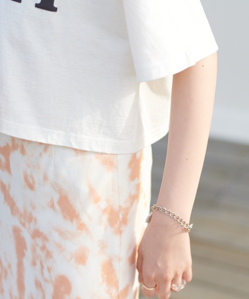 DISCOAT（ディスコート）の「発泡プリントショートTシャツ（Tシャツ/カットソー・レディース・オフホワイト/グレー/チャコールグレー・FREE）」の12枚目の写真