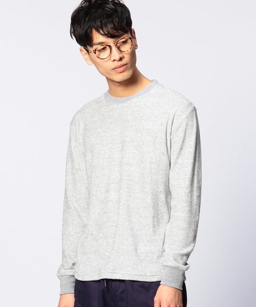 UNITED ARROWS(ユナイテッドアローズ)の「UAS メランジパイル クルーネック◆(Tシャツ/カットソー・メンズ・ライトグレー/グレー・SMALL/LARGE/X-LARGE/MEDIUM/X-SMALL)」の1枚目の写真