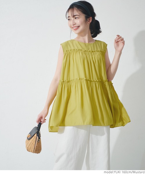 coca（coca）（コカ）の「サテンティアードトップス（シャツ/ブラウス・レディース・ブラック/パープル/ブラウン/マスタード・ONE SIZE）」の22枚目の写真