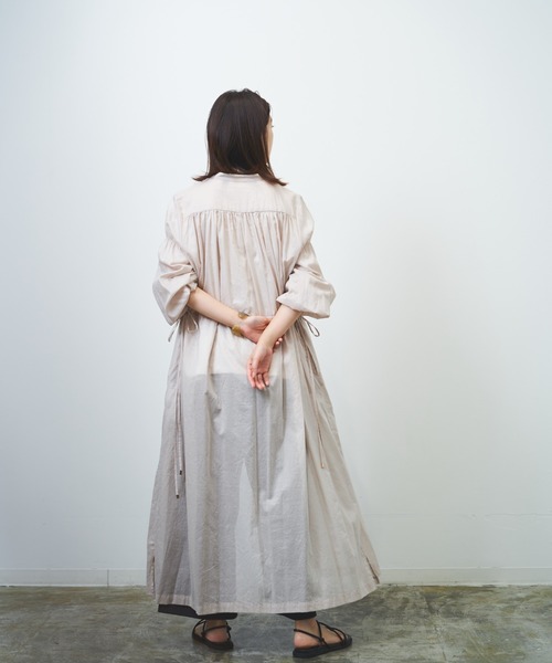 大きい割引 サイドドロスト シアーコットン 羽織り ワンピース Sutevalle Org