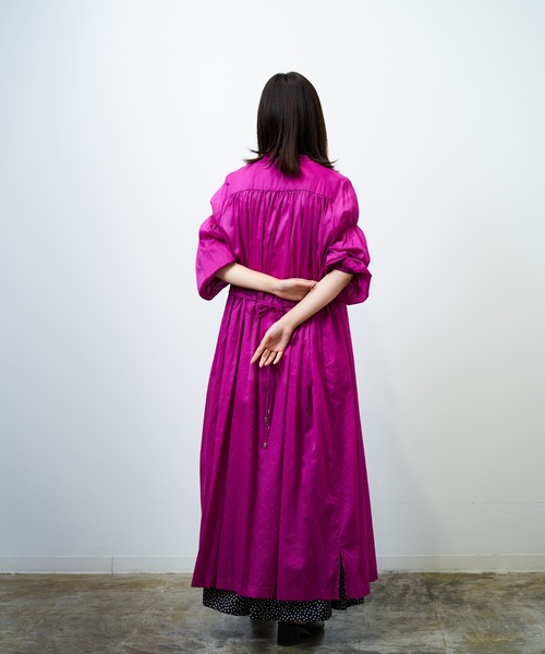 大きい割引 サイドドロスト シアーコットン 羽織り ワンピース Sutevalle Org