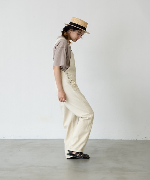 EDIT Gris（エディットグリ）の「デザインポケットサロペット/オーバーオール（サロペット/オーバーオール・レディース・ホワイト/ブラック・FREE）」の5枚目の写真