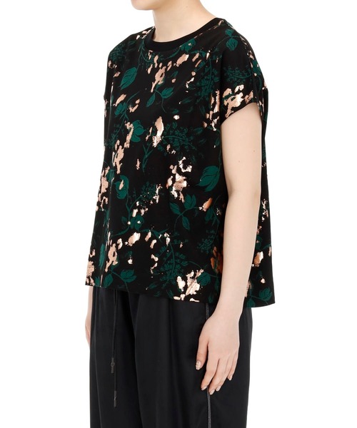 EBONY(エボニー)の「EBONY ホイルフラワーTシャツ(Tシャツ/カットソー・レディース・ブラック・2)」の5枚目の写真